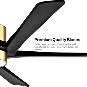 Zephyr Breeze | 54" Wood Blades Ceiling Fan with Light