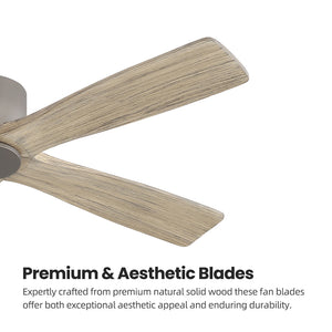 Serenity Air | 48" Flush Mount Wood 5 Blades Ceiling Fan