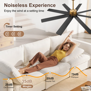 Climora | 64’’ Wood Blades Ceiling Fan
