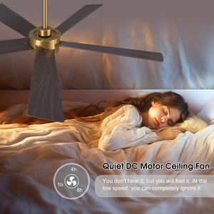 LumiWood | 54" Wood Blades Ceiling Fan