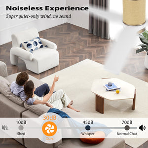 RattanAura | 52" Flush Mount Wood Blades Ceiling Fan with Light