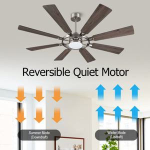AeroMax | 72" Wood Blades Ceiling Fan with Light