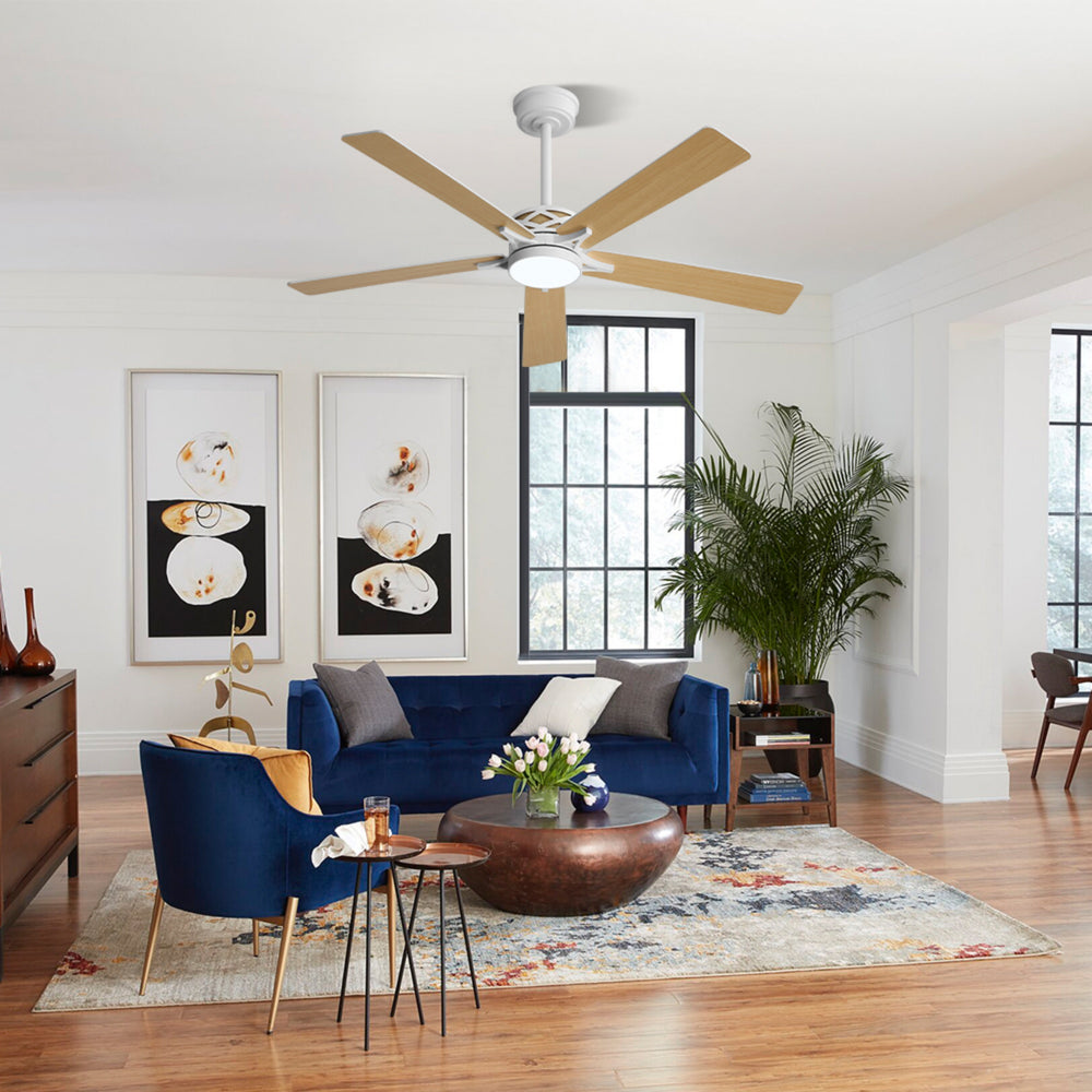 VentiLux | 52’’ Smart ABS Blades Ceiling Fan With Light