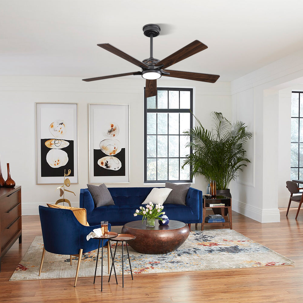 VentiLux | 60’’ Smart ABS Blades Ceiling Fan With Light