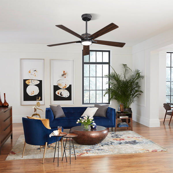 VentiLux | 60’’ Smart ABS Blades Ceiling Fan With Light