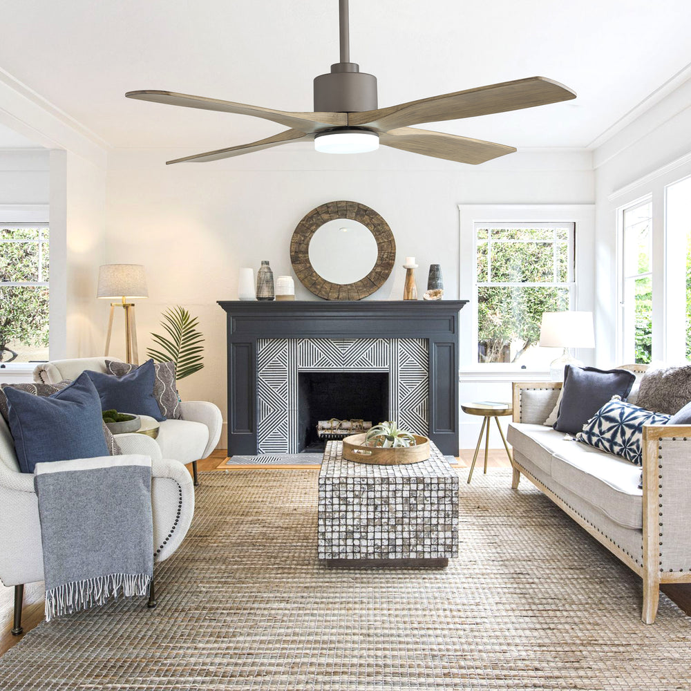 Serenity Air| 54" Wood Blades Ceiling Fan with Light