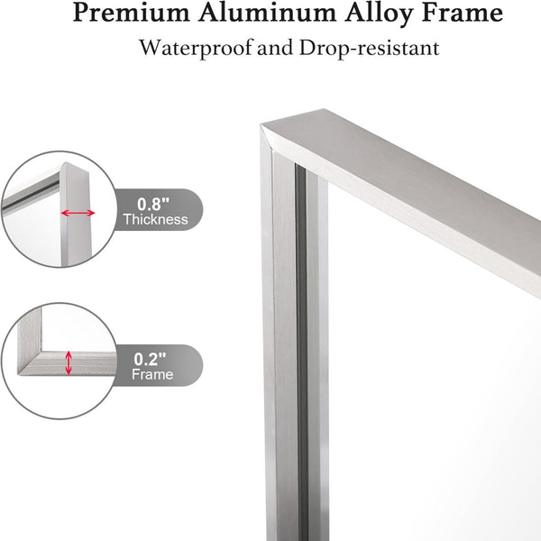 LumiRefine | 26 x 40" Vanity Mirror with Aluminum Frame