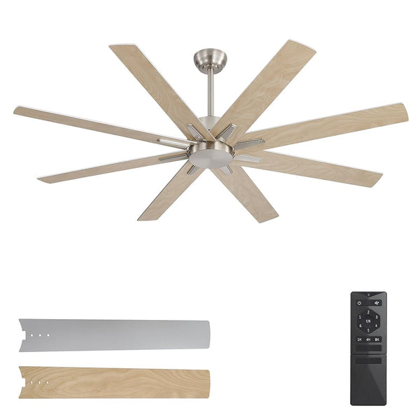 Climora | 64’’ Wood Blades Ceiling Fan