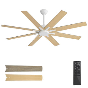 Climora | 64’’ Wood Blades Ceiling Fan