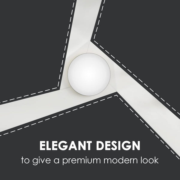 BrisaLux | 64" Wood Blades Ceiling Fan with Light