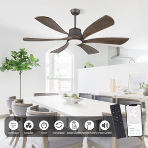 AeroWave | 60" Smart Ceiling Fan with Light