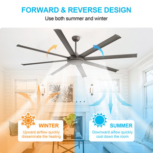 SkySpan | 80" Aluminum Blades Ceiling Fan