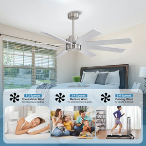 AeroFlow | 72" Wood Blades Ceiling Fan with Light