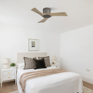SkyLume | 36" Flush Mount Wood 3 Blades Ceiling Fan