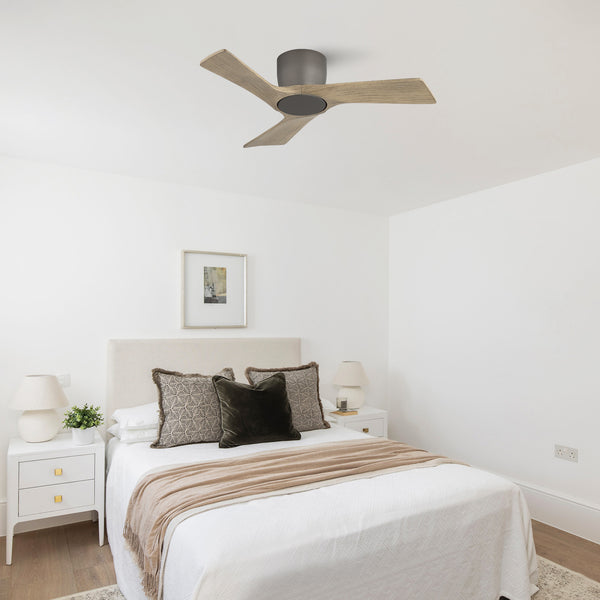 SkyLume | 36" Flush Mount Wood 3 Blades Ceiling Fan