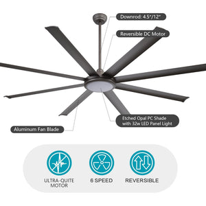 SkySpan | 64" Aluminum Blades Ceiling Fan with Light