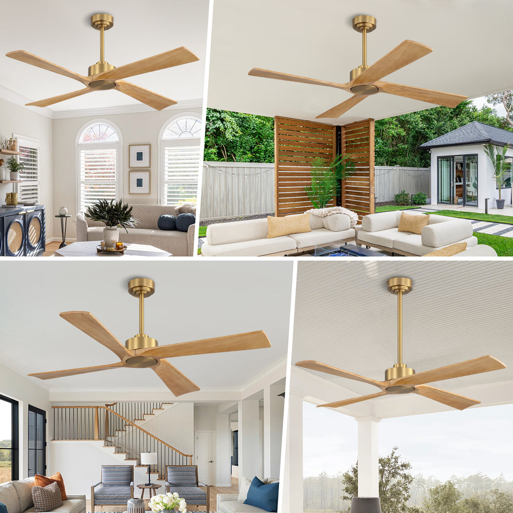 Straton | 54" Wood Blades Ceiling Fan