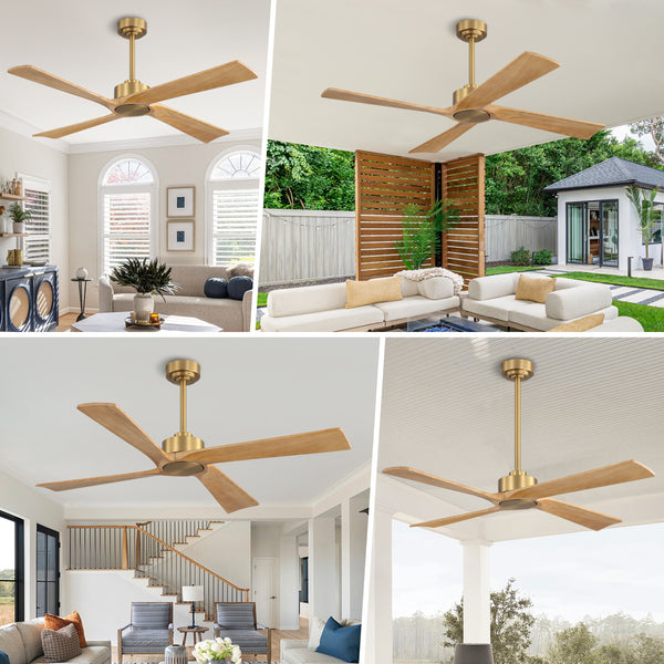 Straton | 54" Wood Blades Ceiling Fan