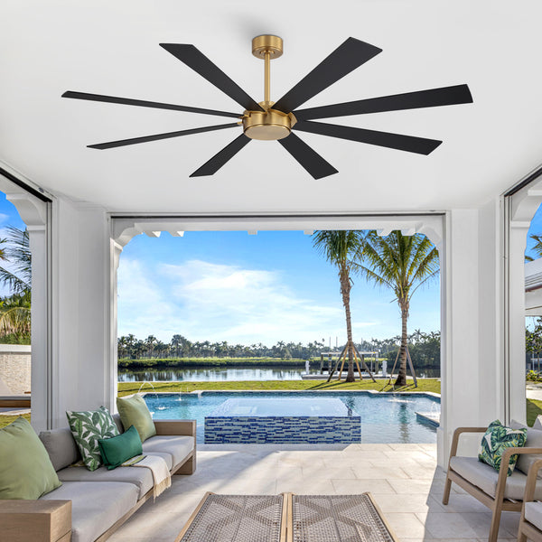 Wallisgo | 60" Wood Blades Ceiling Fan