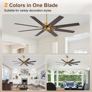Climora | 64’’ Wood Blades Ceiling Fan
