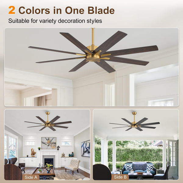 Climora | 64’’ Wood Blades Ceiling Fan