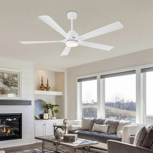 OakMist | 52" Wood Blades Ceiling Fan with Light