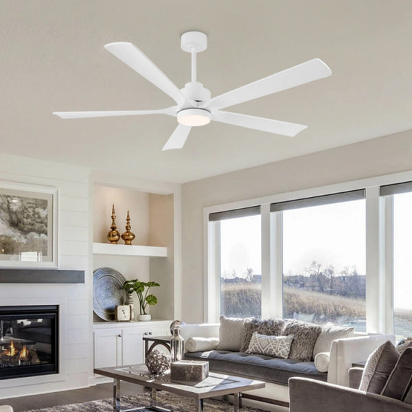 OakMist | 52" Wood Blades Ceiling Fan with Light