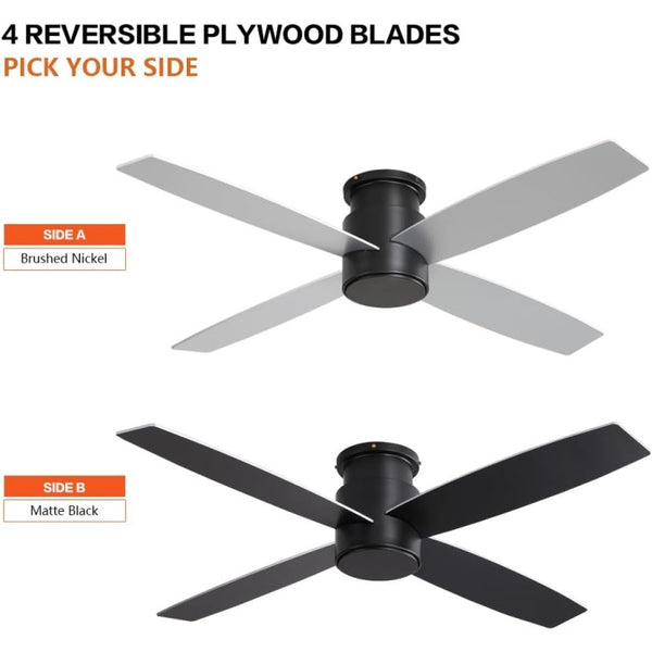 Reveria | 52" Flush Mount Ceiling Fan