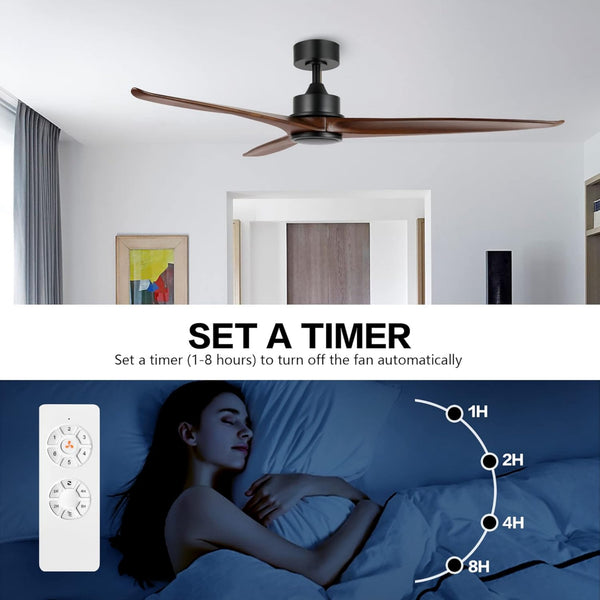 Trioflow | 60" Wood Ceiling Fan