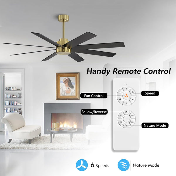 AeroFlow | 60" Wood Blades Ceiling Fan