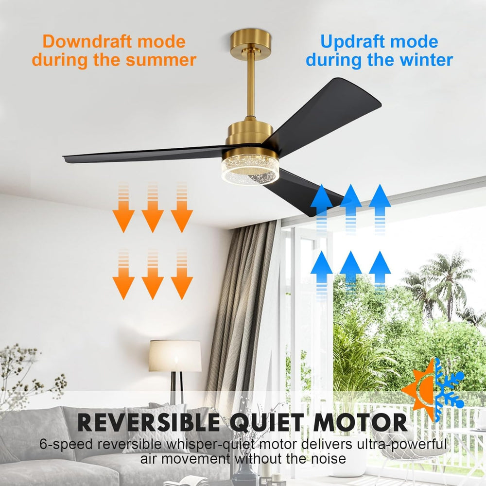 PureFlow |  52’’ ABS Blades Ceiling Fan with Light