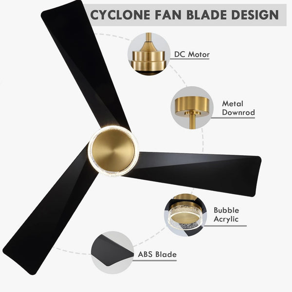 PureFlow |  52’’ ABS Blades Ceiling Fan with Light