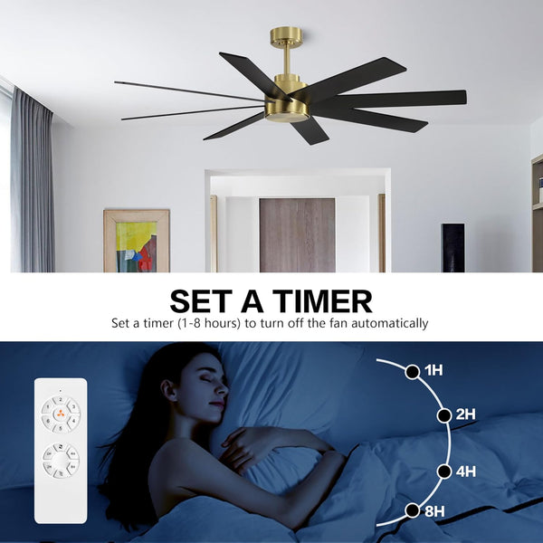 AeroFlow | 60" Wood Blades Ceiling Fan