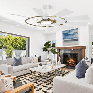 GearBloom | 72" Wood Blades Ceiling Fan with Light