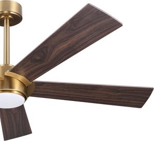 LumiWood | 54" Wood Blades Ceiling Fan with Light