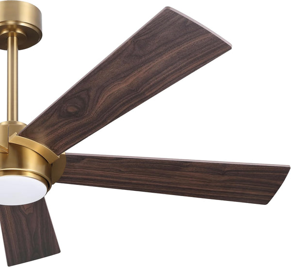 LumiWood | 54" Wood Blades Ceiling Fan with Light