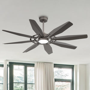 Tectra | 60’’ Aluminum Blades Ceiling Fan with Light