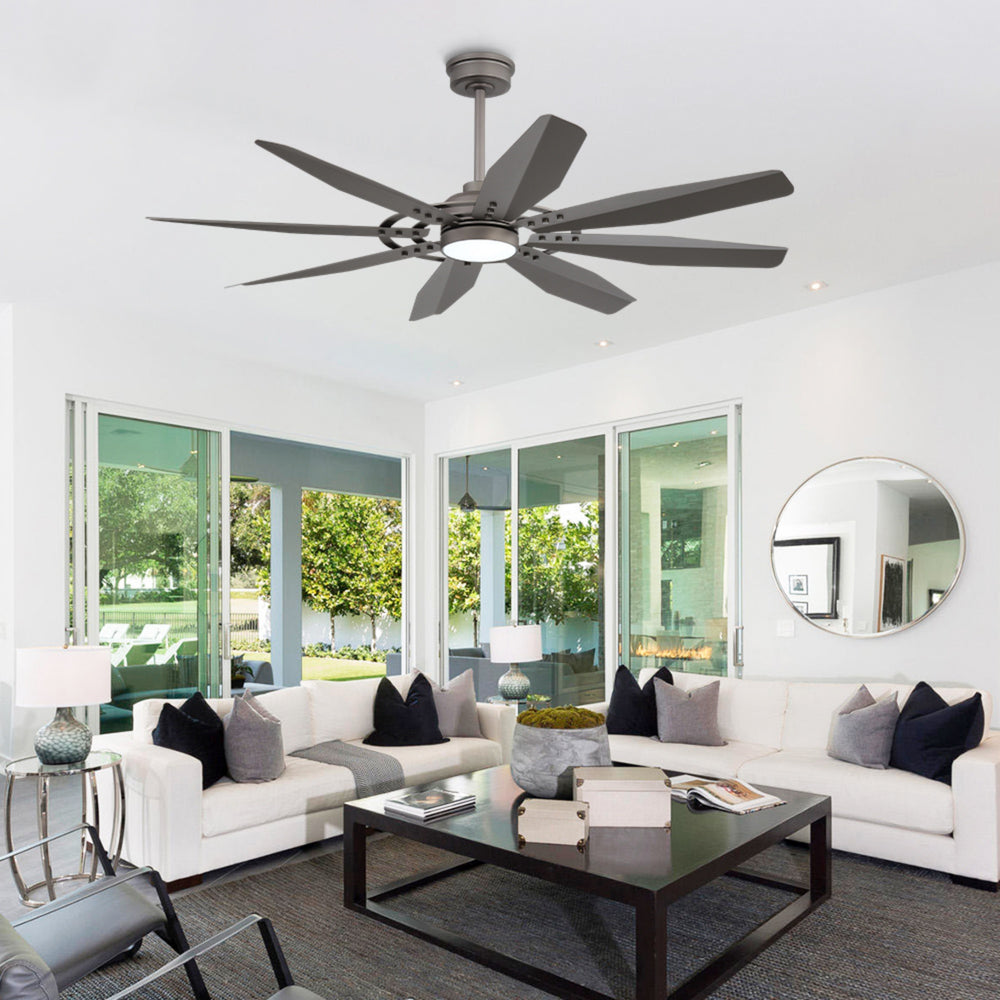 Tectra | 60’’ Aluminum Blades Ceiling Fan with Light