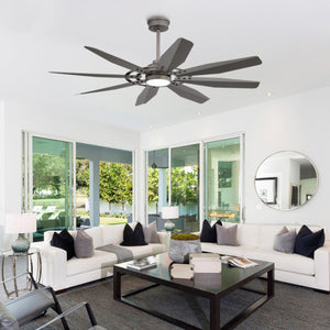 Tectra | 60’’ Aluminum Blades Ceiling Fan with Light