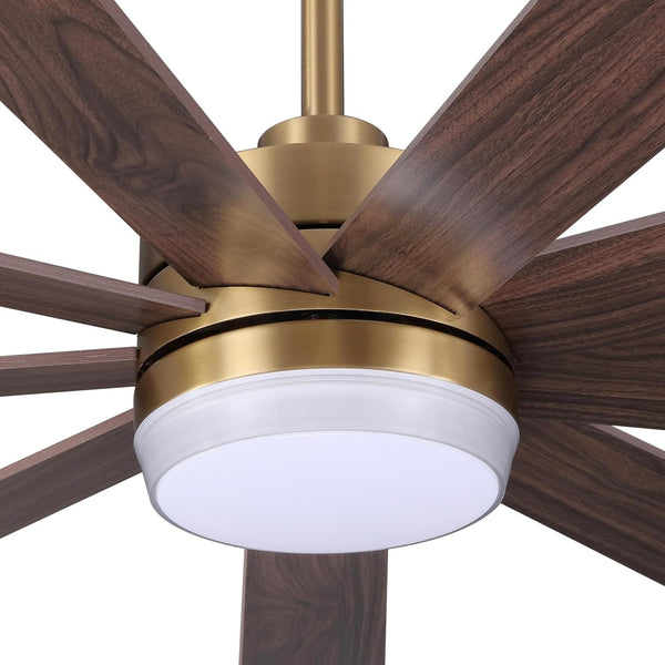 Solara | 64" Wood Ceiling Fan with Light