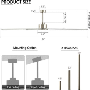 TurboFlow | 84" Aluminum Blades Ceiling Fan