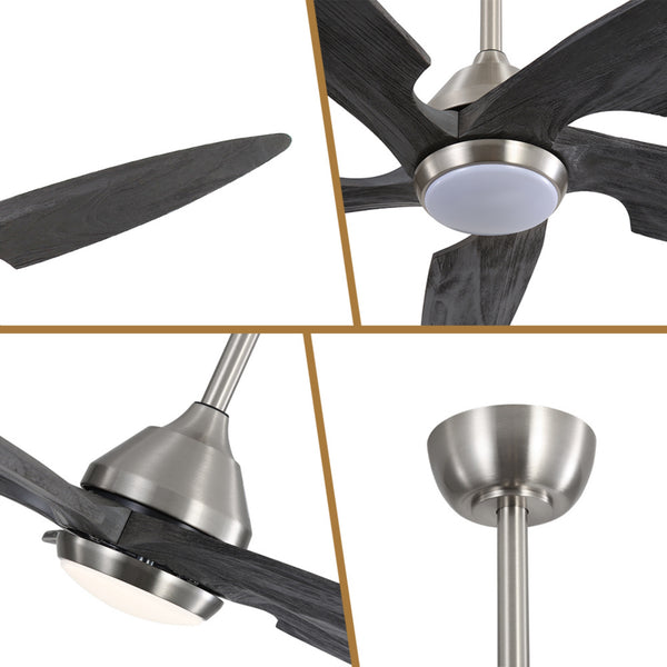 Carvo | 64’’ Wood Blades Ceiling Fan with Light