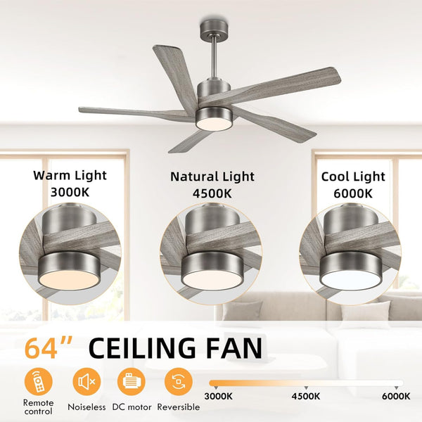 AeroGlow | 64" ABS Ceiling Fan with Light
