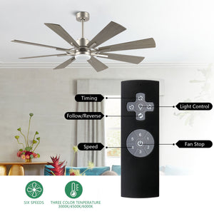 TimberGale | 60" Wood Blades Ceiling Fan with Light