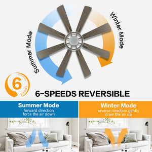 TimberGale | 60" Wood Blades Ceiling Fan with Light