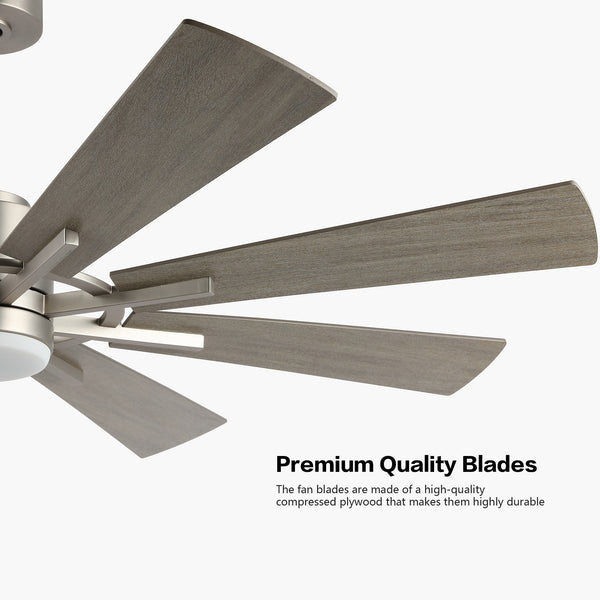TimberGale | 60" Wood Blades Ceiling Fan with Light