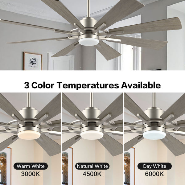 TimberGale | 60" Wood Blades Ceiling Fan with Light