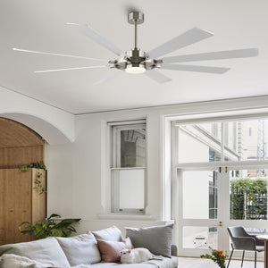 AeroMax | 80" Wood Blades Ceiling Fan with Light