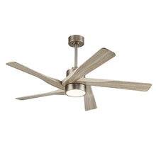 Load image into Gallery viewer, Wingbo Rotating-S ABS DC Ceiling Fan with Lights, 5 Blades Antique Nickel &amp; Grey
