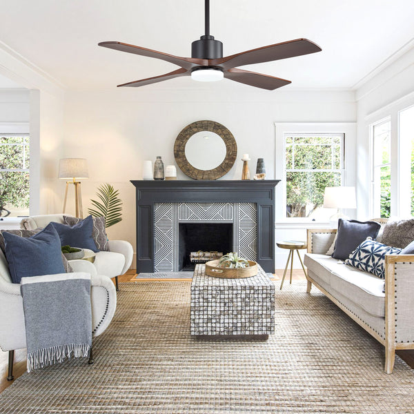 Serenity Air| 48" Wood Blades Ceiling Fan with Light